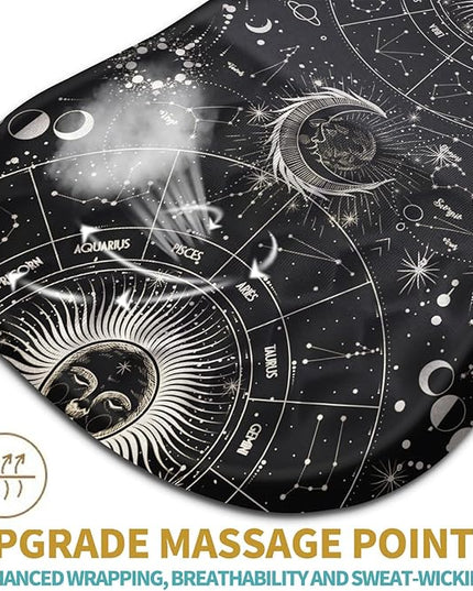 Hokafenle Ergonomic Mouse Pad Wrist Support with Massage Design, Wrist Rest Pain Relief Mousepad with Memory Foam&Non-Slip PU Base,Mouse Pads for Wireless Mouse (12x8 inch,Tarot Constellation)