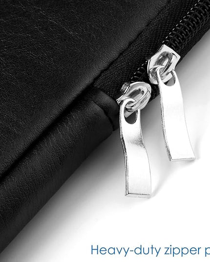 13" Laptop Sleeve Cover Compatible with New MacBook Pro M1 Chip A2338 Mac Air 13 Inch 2020 Accessories A2337 A2289 A1989 A1932 2018 2019 13.3 Inch Waterproof Carrying Case Bag PU Leather, Black