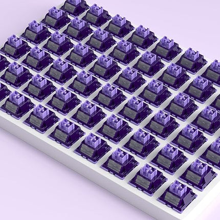 Outemu Violet Pro Keyboard Switch with Dustproof Stem for Mechanical Gaming Keyboard,5-Pin 40gf Tactile Pre-Lubed Switches(90Pcs)