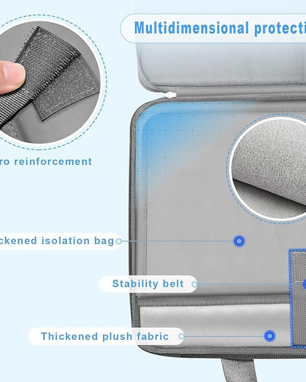 ZINZ Laptop Case 15 15.6 16 inch Sleeve, Expandable Computer Hand Bag with Multi-pockets Compatible with MacBook Pro 16 inch M4/M3/M2/M1, MacBook Air/Pro 15 inch and 15-16 inch Notebooks，G01DG01
