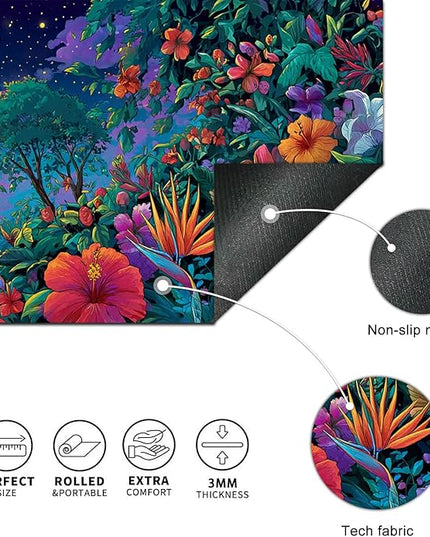 XL Mouse Pad Gaming Mousepad 31.5 x 11.8 Inch Tropical Night Garden Artwork Diatomite Large Keyboard Mat Mouse Pad for Home and Office Desk Accessories