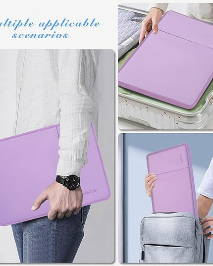 Hseok Laptop Case 15.6 Inch Sleeve, Shockproof Protective Water Repellent with Accessory Pocket,Compatible with Mac Pro 16 inch 2025-2019, Sleeve Bag for Most 15 15.6 16 Notebooks,Purple