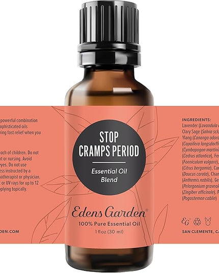 Edens Garden Stop Cramps Period Essential Oil Blend- 100% Pure Premium Grade, Undiluted, Natural, Therapeutic, Aromatherapy, The Best for Skin, Humidifiers, Hair 30 ml (1 fl oz)