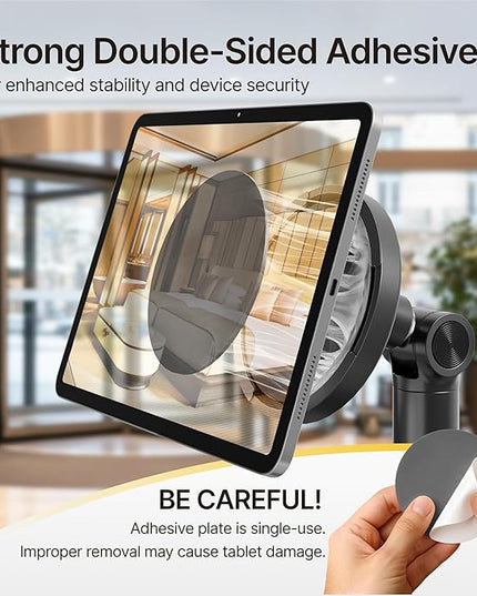 monTEK Anti-Theft Tablet Floor Stand, Frameless Universal Tablet Kiosk with Security Lock Fit 7”-15” Screen Size, Height Adjustable Floor Stand Compatible with IPad Pro/Air/Mini and Samsung Tab, Black