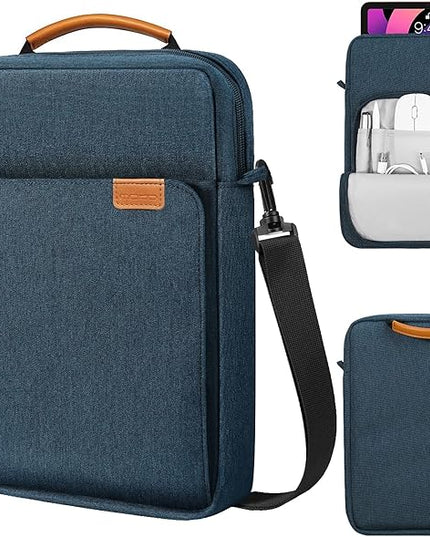 MoKo 9-11 Inch Tablet Sleeve Bag Handle Carrying Case with Shoulder Strap Fits 11inch iPad Air M3, iPad A16 2025, Pro 11 inch, iPad 10/9/8/7th Gen, Tab S8/S9 11", Indigo