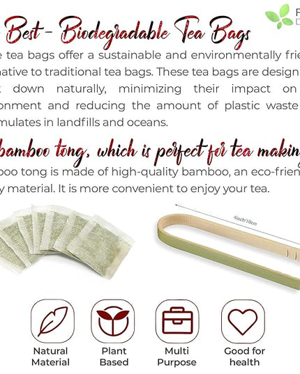 FreshDrinkUS, 75 Bags Premium Raspberry Leaf Teawith Chamomile Flavor, Eases Menstrual Cramps & Supports Healthy Pregnancy, Naturally, Caffeine-Free, Sugar Free, Vegan