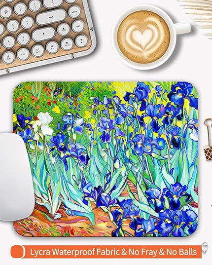 Square Mouse Pad Lrises,Personalized Premium-Textured Custom Mouse Mat Design,Washable Mousepad Lycra Cloth,Non-Slip Rubber Base Computer Mouse Pads for Wireless Mouse