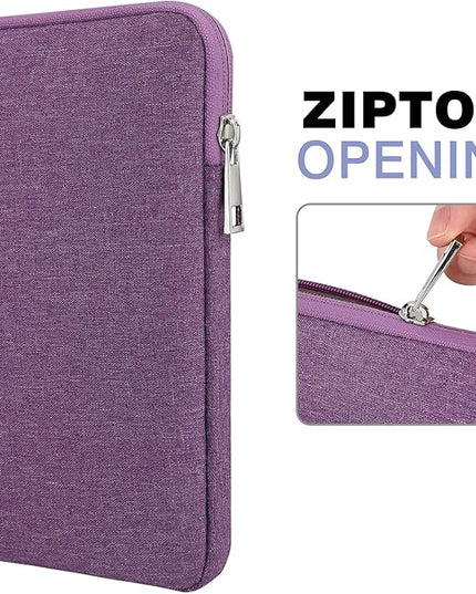 MoKo 9-11 Inch Tablet Sleeve Bag Carrying Case Fits New 11 inch iPad Air M3, iPad A16 2025, iPad Pro 11 M4/Air M2, iPad Air 5/4/3th, iPad 10/9/8/7th, Purple