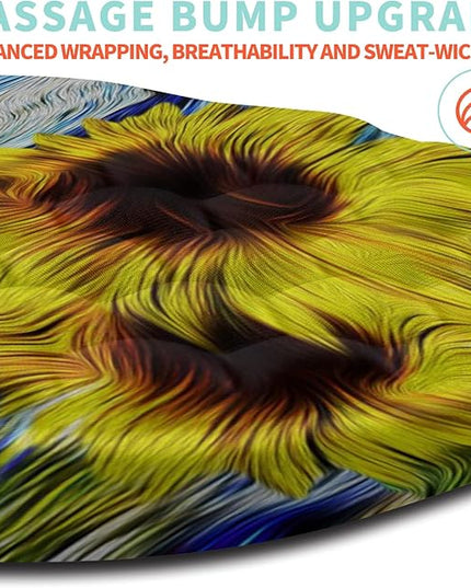Ergonomic Mouse Pad Wrist Support with Memory Foam Massage Bulge, Carpal Tunnel Pain Relief Mousepad Wrist Rest for Mouse(12x8 inch,Sunflower)
