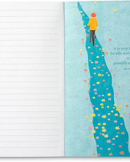 Compendium Softcover Journal - Sometimes the most important thing in a whole day is the rest we take between two deep breaths... – A Write Now Journal with 128 Lined Pages, 5”W x 8”H