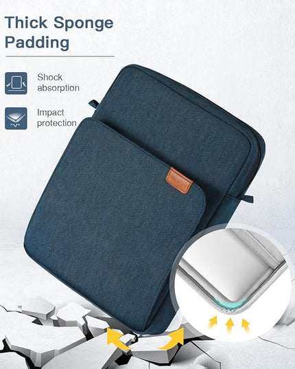 MoKo 13.3-14 Inch Laptop Sleeve Bag Fits MacBook Pro 13" M2 2022/Pro M1 Pro/M1 Max 14.2 2021, MacBook Air 13.6" M2 2022, Tab S8 Ultra 14.6", Handle Carrying Case with Shoulder Strap, Indigo