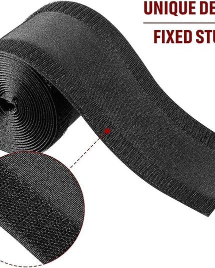 WILLBOND Carpet Cord Cover Cable Protector Floor Cover Cable Protector Management Only for Commercial Office Carpet(9.84 ft,Black)