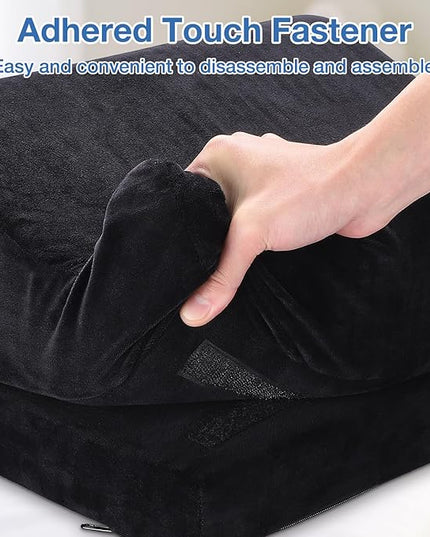 Ergonomic Foot Rest for Under Desk at Work, Multi-Angle Adjustable Height Under Desk Footrest for Office Gaming Chair, High-Density Foam Footstool Leg Elevation Pillow for Back Hip Knee Pain Relief