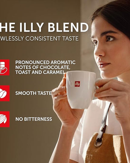 illy Instant Coffee, Intenso Dark Roast, 100% Arabica, Premium Italian Coffee, 3.3oz, 6 Pack