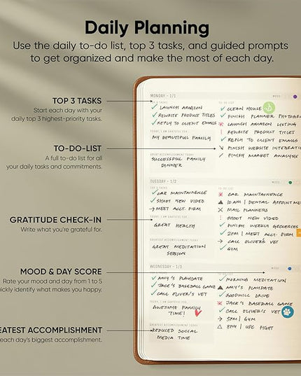 Dated, 2026 Planner, 5.8” x 8.3” - The #1 Productivity Planner to Achieve Your 2026 Goals - Planner 2026-2027 by PRODUCTIVITY STORE (A5, BROWN)