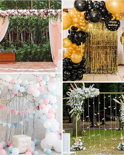 Backdrop Stand,10x7Ft Photo Backdrop Stand Photo Video Studio,Heavy Duty Square Metal Balloon Arch for Parties Wedding Photography Baby Shower Festival Decoration,Gold