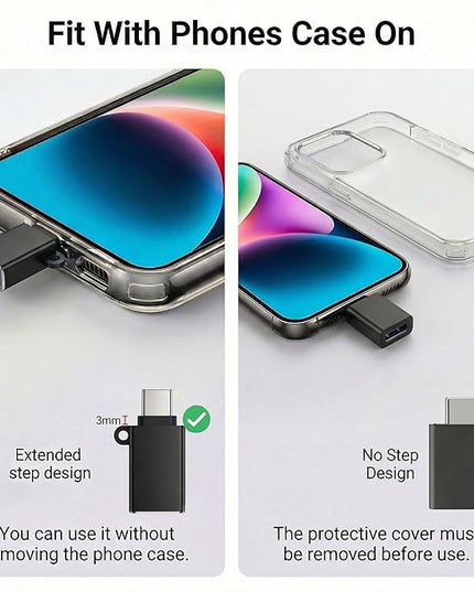 USB to USB C Adapter 6 Pack,USB Type C Adapter,USBC Male to USB Female OTG Adaptor,USBC to A Converter for iPhone 17 16 15,MacBook Pro,iPad,Samsung S24 S23 S22