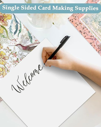 Scrapbook Paper,24 Sheets 6"x 6" Decorative Papers,Single-Sided Vivid Origami Decoupage Paper for Card Making,DIY Album, Hand Account & Travel Diary Craft Projects,Orchids and Cat