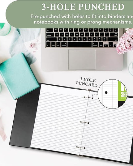 Three Leaf 100 Sheets College Ruled Filler Paper, 1728 Ct. (48 Cases X 36 Filler Paper), Loose-Leaf Sheets For School And Office