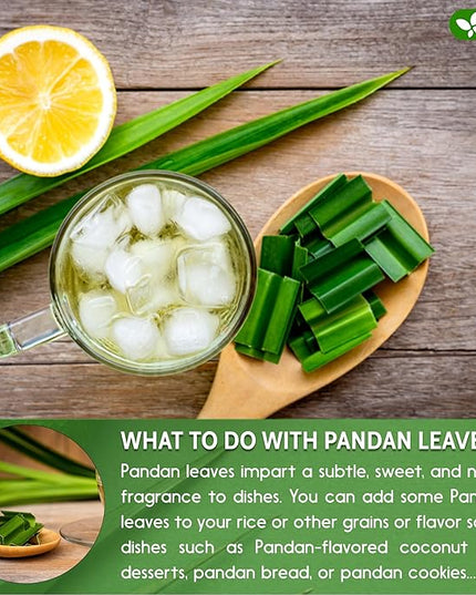 FreshDrinkUS, Premium 2oz Natural Pandan Leaves Dried, 100% Pure Dried Pandan Leaves, Pandan Leaf Tea, No Additives, No Caffeine, Vegan (2 oz Dried Leaves)