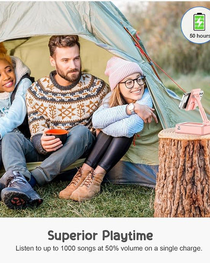 TechGlow Gifts for Men Women Foldable Cellphone Stand with Charging Function Birthday Gift Idea for Mom Dad Cool Gadget Tech Gifts-Pink