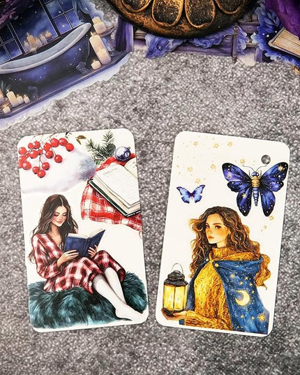 AuriicLeaf Fantasy Night Dream PET Stickers Set, 180Pcs Mystical Celestial Stickers for Journaling, Scrapbooking, DIY Crafts, Planners, and Collage Art