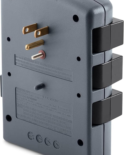 Belkin 6-Outlet Pivot-Plug Surge Protector w/ Wall Mount - Ideal for Mobile Devices, Personal Electronics, Small Appliances and More (1,080 Joules) - 5 Pack