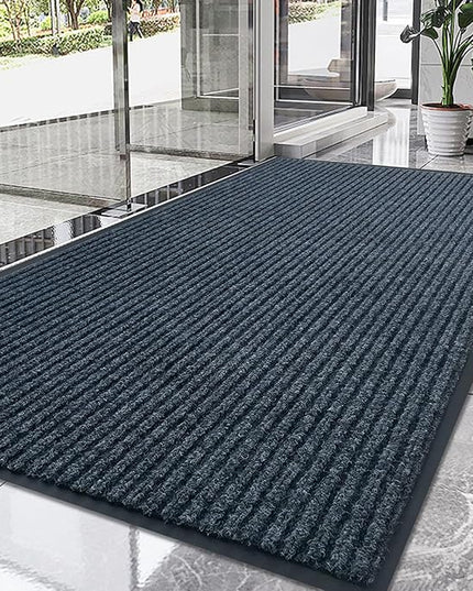 Front Door Mat,3'x5'Indoor Outdoor Door Mat,Heavy Duty Durable Welcome,Commercial Floor Mats Inside Outside Entrance, Waterproof All-Season, All-Weather Non Slip Backing Doormat for Entryway,Dark Gray