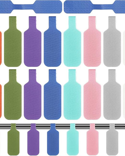 40 Pcs Cable Cord Labels, 8 Colors Cord Labels for Electronics Multicolored Handwriting Cable Tags Reusable Writable Cord Label for Home Office Electronics Computers Wire Management and Identification