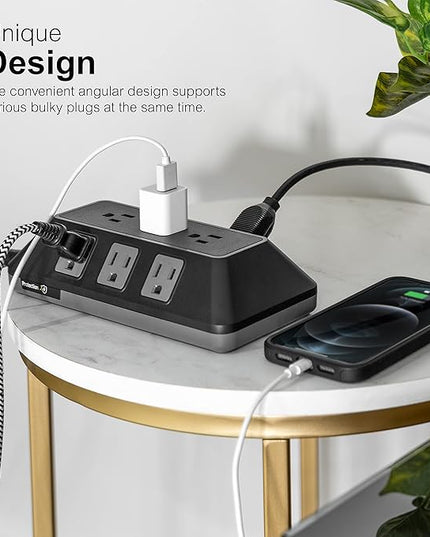 GE UltraPro 9-Outlet Surge Protector, 8', Black