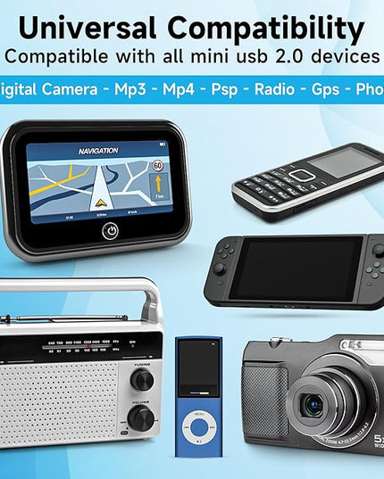 USB C to Mini USB Adapter 4 Pack, USB Type-C (Female) to Mini USB (Male) Converter Connector, Support Charging & Data Sync Compatible with GoPro Hero 3+, MP3 Players, Dash Cam, Digital Camera and more