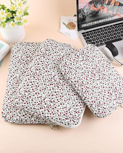 Floral Laptop Sleeve Bag Laptop Sleeve Tablet Case for Laptops Tablets (11-inch)