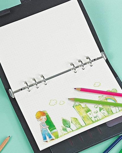 135 Sheets Planner Refill Paper, 210x142mm, Dotted Inserts Paper A5 6 Holes Binder Grid Notepaper for Filofax Bullet Journals Diary