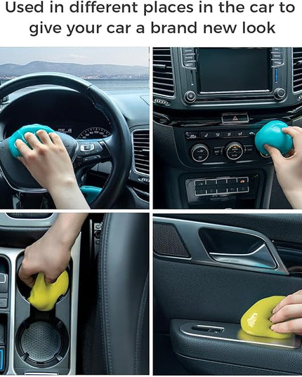 ColorCoral Car Cleaning Gel 2Pack Car Clean Putty, Universal Car Interior Cleaner Slime, Perfect Keyboard Cleaning Kit Supplies, Auto Detailing Tools Accessories, Dust Remover Gifts for Men Women