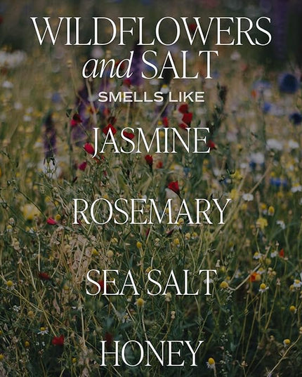 Sweet Water Decor Wildflowers and Salt Reed Diffuser Set - Lemon, Rosemary, and Leafy Green Scented Diffusers - Scent Diffusers for Home, Long Lasting Fragrance, Made in The USA