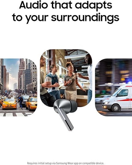 Samsung Galaxy Buds 3 Pro AI True Wireless Bluetooth Earbuds, Noise Cancelling, Sound Optimization, Redesigned Comfort Fit, Silver [US Version, Amazon Exclusive, 2Yr Warranty]