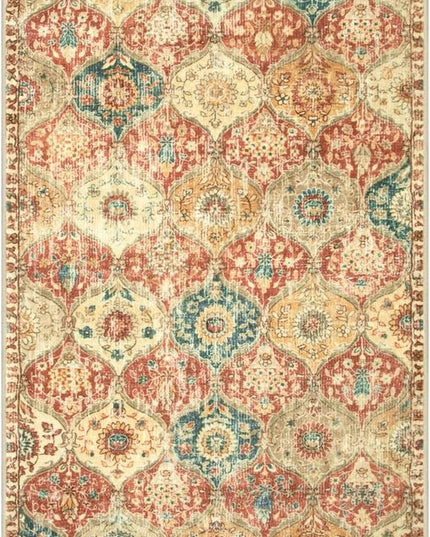 Lahome Moroccan Trellis Hallway Rug, 2x5 Washable Runner Rug Non Slip Kitchen Runners for Hallways, Ultra-Thin Vintage Carpet for Bedroom Bathroom Entryway, Red/Orange