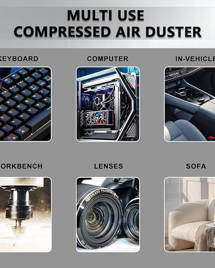 SDFM Electric Air Duster - 130000RPM Compressed Air Duster，3 Gear Adjustable Jet Dry Blower can Reusable Can for Computer Keyboard,Outdoors,Car,Home.… (Black)