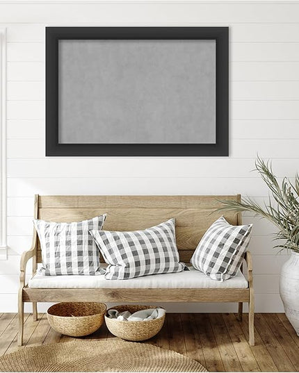 Amanti Art Black Framed Magnetic Board 29x41 Large Vision Board for use with Magnets, 100% Metal Sheet to Display Items as Office Decor or for Home Organization in mudroom, Kitchen or Kids Room