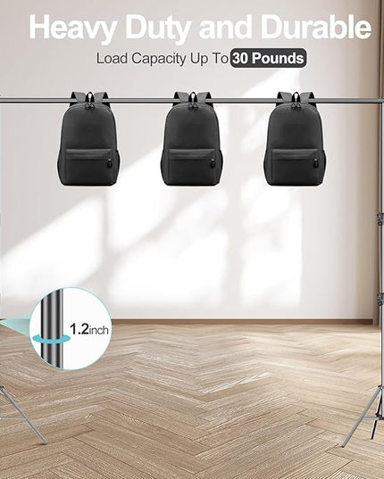 EMART Heavy Duty Background Stand, 9.2 x 10ft Adjustable Backdrop Support System Kit with Carry Bag for Photography