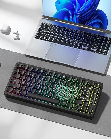 PBT Keycaps-Cherry Key caps, Heart Design Dye Sublimation 130 Keys Set for Cherry Gateron MX Switches Keyboards, Black