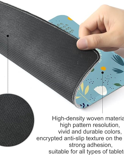 Flower Square Mouse Pad,Non-Slip Rubber Base Mouse Pad,Home Office Decoration Desktop Accessory,Laptop Mouse Pad for Office Laptops,9.4x7.8x0.12inch 7