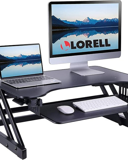 Lorell Adjustable Desk/Monitor Riser, Black