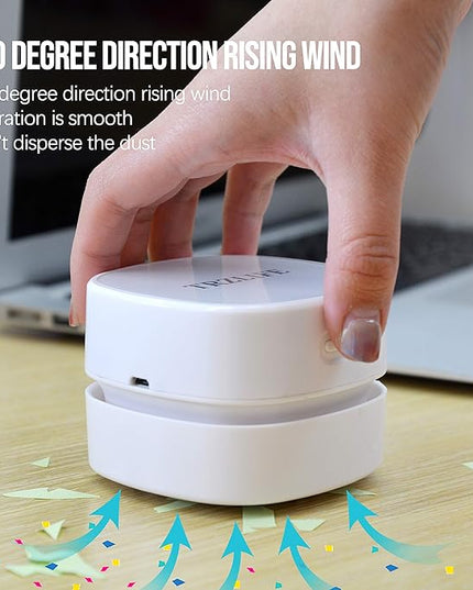 TRZLIFE Desk Vacuum Cleaner, Upgraded Mini Desktop Vacuum AA Battery More Durable Desk Accessory Sucks up Tiny Items and Crumbs from Desktop Drawer Countertop Ideal as a Valentine's Day Gift