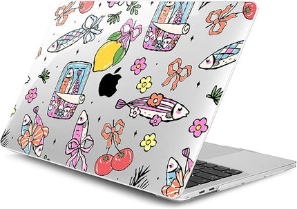 DONGKE Compatible with MacBook Pro 13 inch Case 2024 2023-2020 Release A2338 M2/M1 A2251 A2289 with Retina Display & Touch ID, Plastic Hard Shell & Keyboard Cover & Screen Film - Sardine