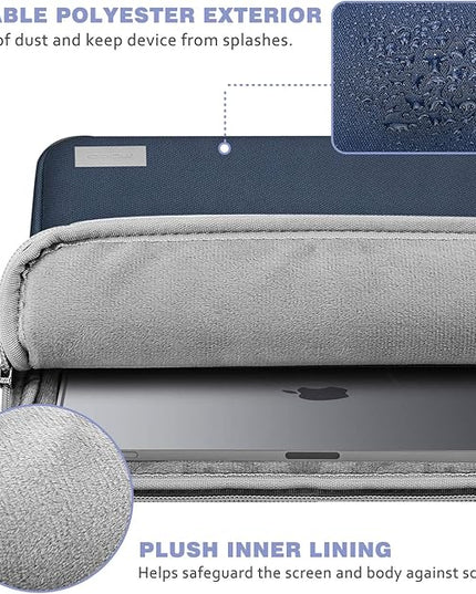 MoKo 9-11 Inch Tablet Sleeve Bag Carrying Case Fits New 11 inch iPad Air M3, iPad A16 2025, iPad Pro 11 M4/Air M2, iPad Air 5/4/3th, iPad 10/9/8/7th, Indigo