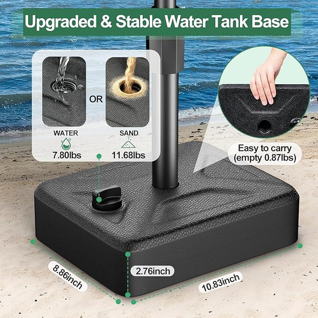 EMART Backdrop Stand with Heavy Duty Water Tank Base 8.5x10ft Adjustable Metal Photo Backdrop Stand Kit Pipe and Drape Background Frame for Birthday Party, Wedding Decorations, Studio Photography