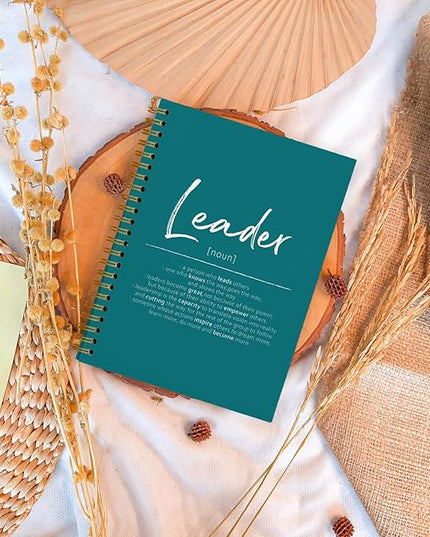OXW Leadership Gifts Notebook Journal, Leader Gifts for Women Men, Office Notebook for Work, Thank You Gifts for Leader Mentor Boss Supervisor, Turquoise Spiral Notebook 5.5 x 8.3