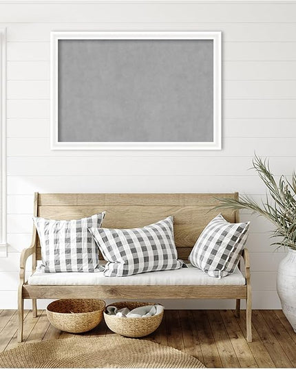 Amanti Art White Framed Magnetic Board 27x39 Large Vision Board for use with Magnets, 100% Metal Sheet to Display Items as Office Decor or for Home Organization in mudroom, Kitchen or Kids Room