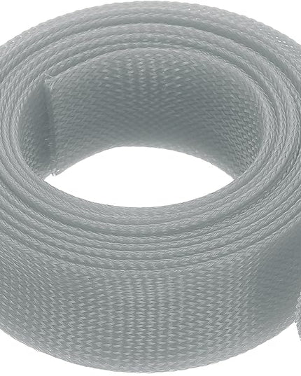 uxcell Expandable Sleeving,2 3/8-inch 10ft Cable Sleeve, Gray